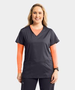 Women's Mock Wrap Knit Side Top | 2803