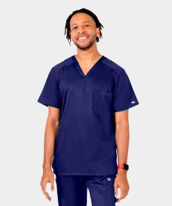 Men's Mesh Panel V-Neck Top | 2851