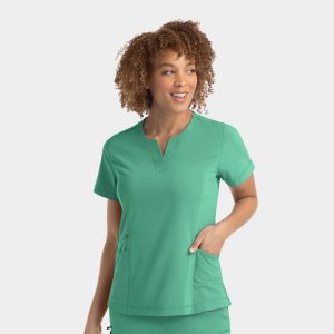 Women's Notched Neck Top | 4802