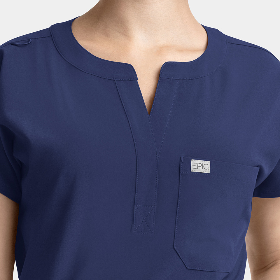 Epic by IRG 4804 WomensDolman3PocketTop NavyBlue NVY 03 IRG Scrubs