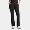 Epic by IRG 9813 WomensYogaWaistbandFlarePant Black BLK 01 IRG Scrubs