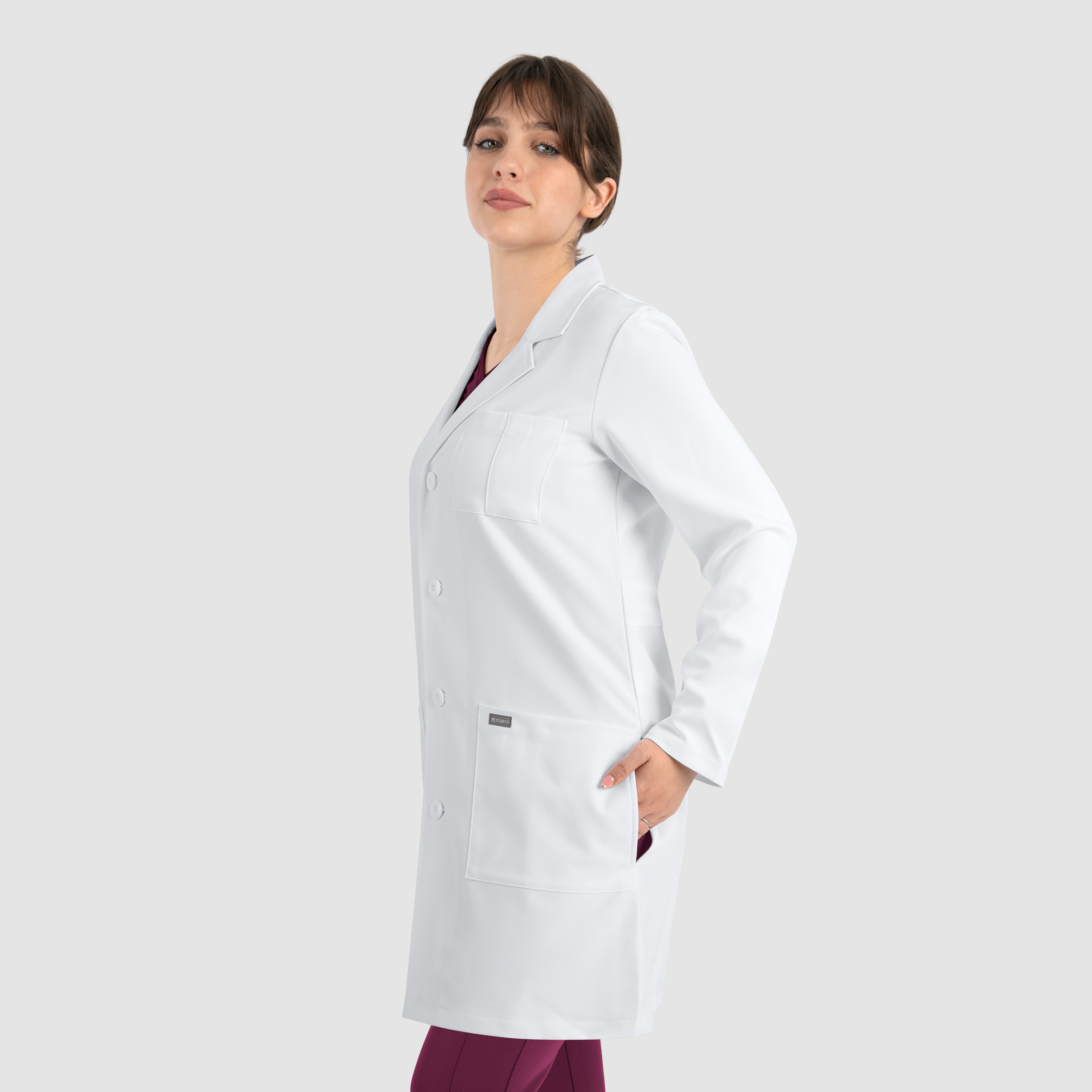Unisex Full Length Lab Coat | 7555 3 Unisex Full Length Lab Coat | 7555 - Image 2