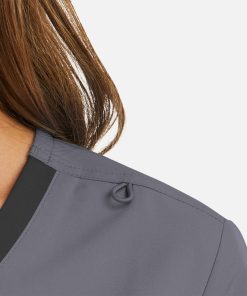 Alternative view of Women's Mock Wrap Top with Contrast Trim | 5004